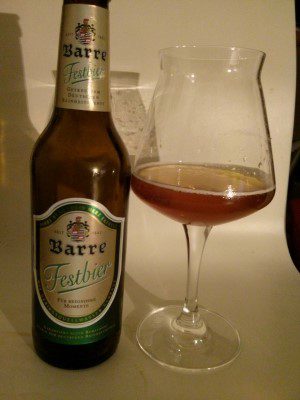 Barre Festbier, Verkostung vom 26.02.2014