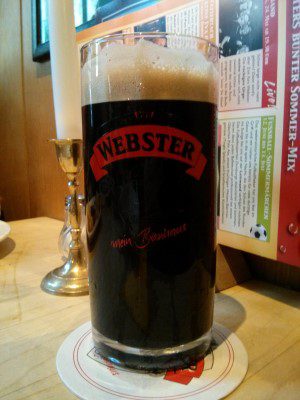 Webster Schwarzbier, Verkostung vom 12.04.2014