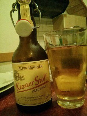 Alpirsbacher Kloster Stoff Märzenbier, Verkostung vom 13.09.2014