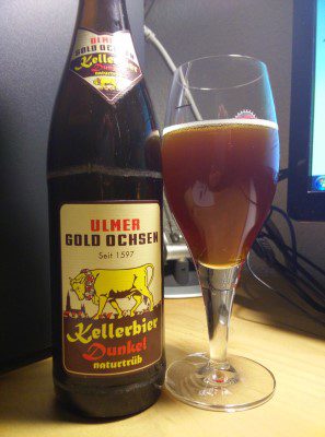 Gold Ochsen Kellerbier Dunkel Naturtrüb, Verkostung vom 29.12.2014