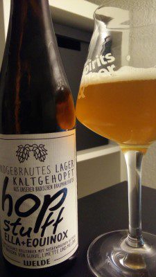 Welde Hop Stuff Ella-Equinox, Verkostung vom 26.08.2016