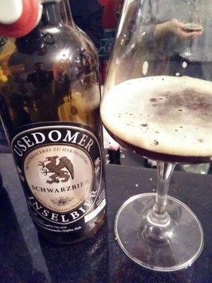 Usedomer Inselbier Schwarzbier, Verkostung vom 25.01.2017