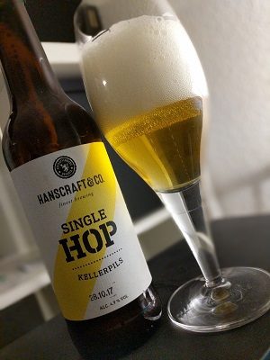 Hanscraft & Co Single Hop Kellerpils, Verkostung vom 03.11.2017