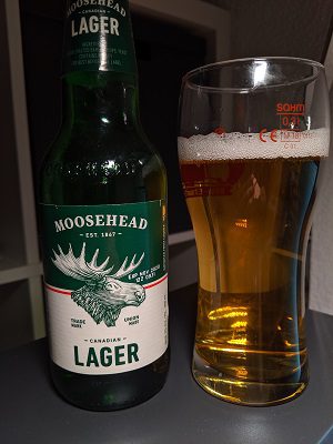 Moosehead Lager, Verkostung vom 12.10.2019