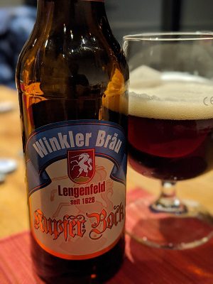 Winkler Bräu Kupfer Bock, Verkostung vom 20.06.2020