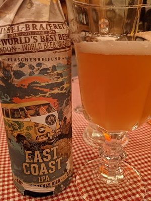 Insel-Brauerei East Coast IPA, Verkostung vom 23.01.2021