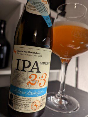 Riegele BierManufaktur IPA Liberis 2+3, Verkostung vom 24.01.2022