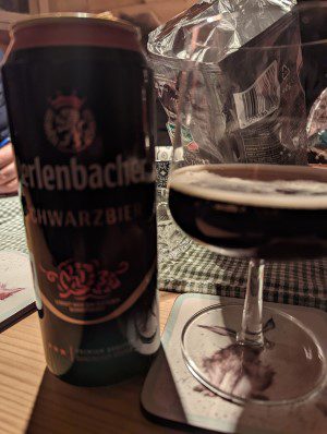 Perlenbacher Schwarzbier, Verkostung vom 14.12.2022