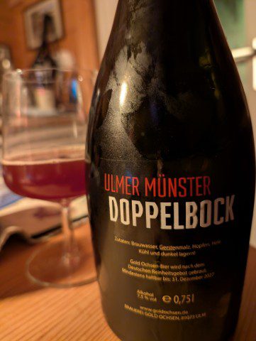 Gold Ochsen Ulmer Münster Doppelbock., Verkostung vom 29.12.2025